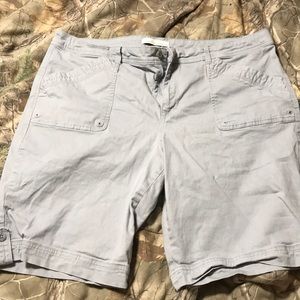 Grey and tan size 18 shorts